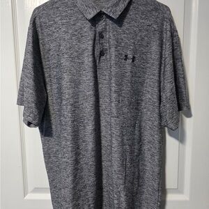 Men's Under Armour Heat Gear Loose Large Gray Polo